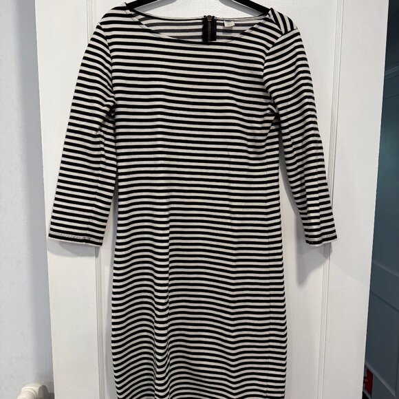 Old Navy Black and White Striped Dress - Size M - Picture 1 of 4